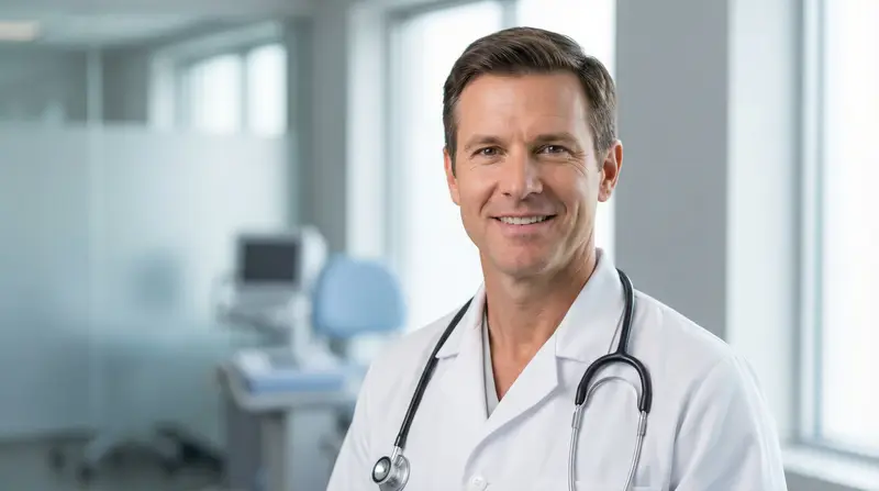 Dr. med. Thomas Müller in einem Behandlungsraum der Praxis